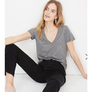Madewell whisper cotton V neck pocket tee (lot of three colors)
